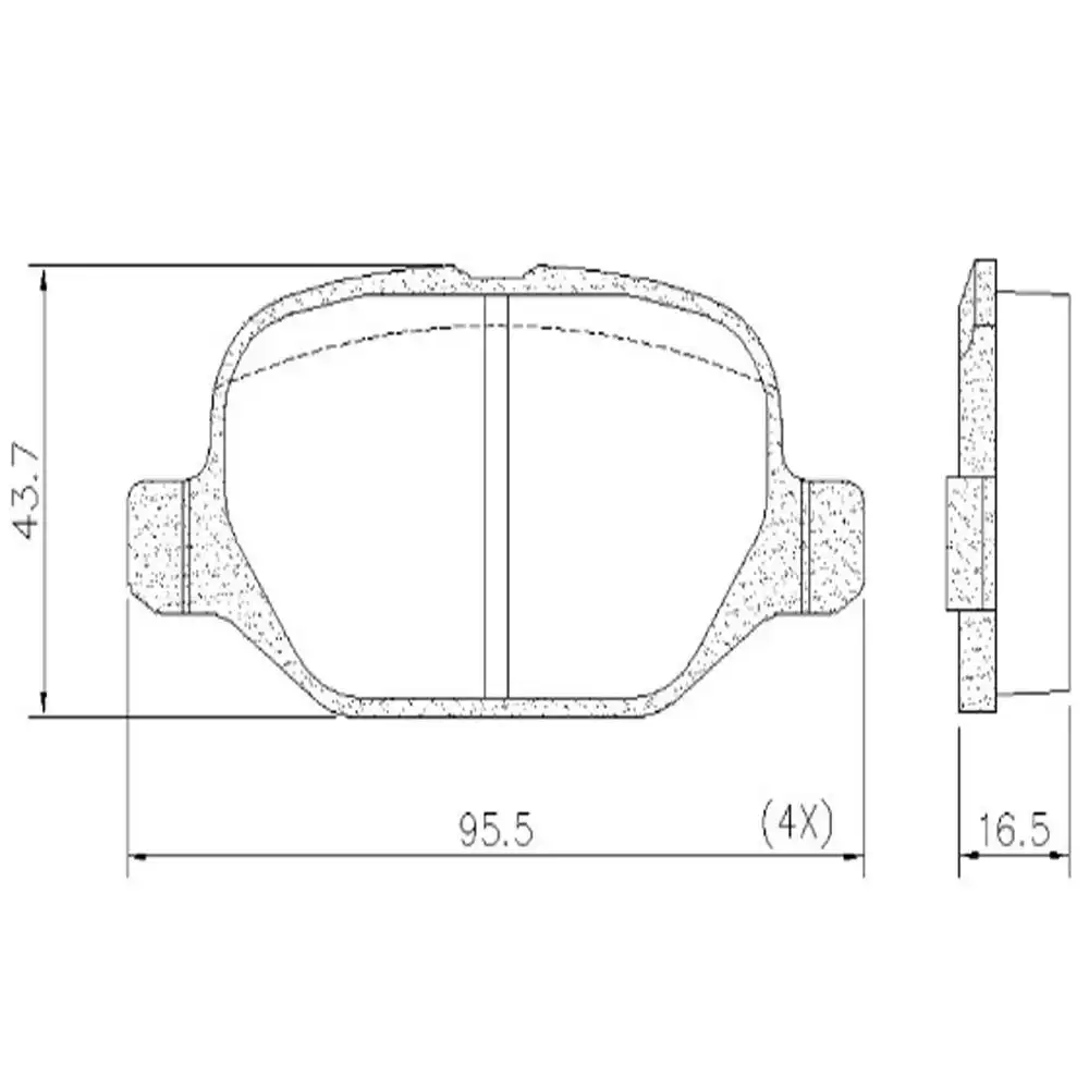 PASTILHA FREIO TRASEIRA FIAT PUNTO 1.4 T-JET 2009/