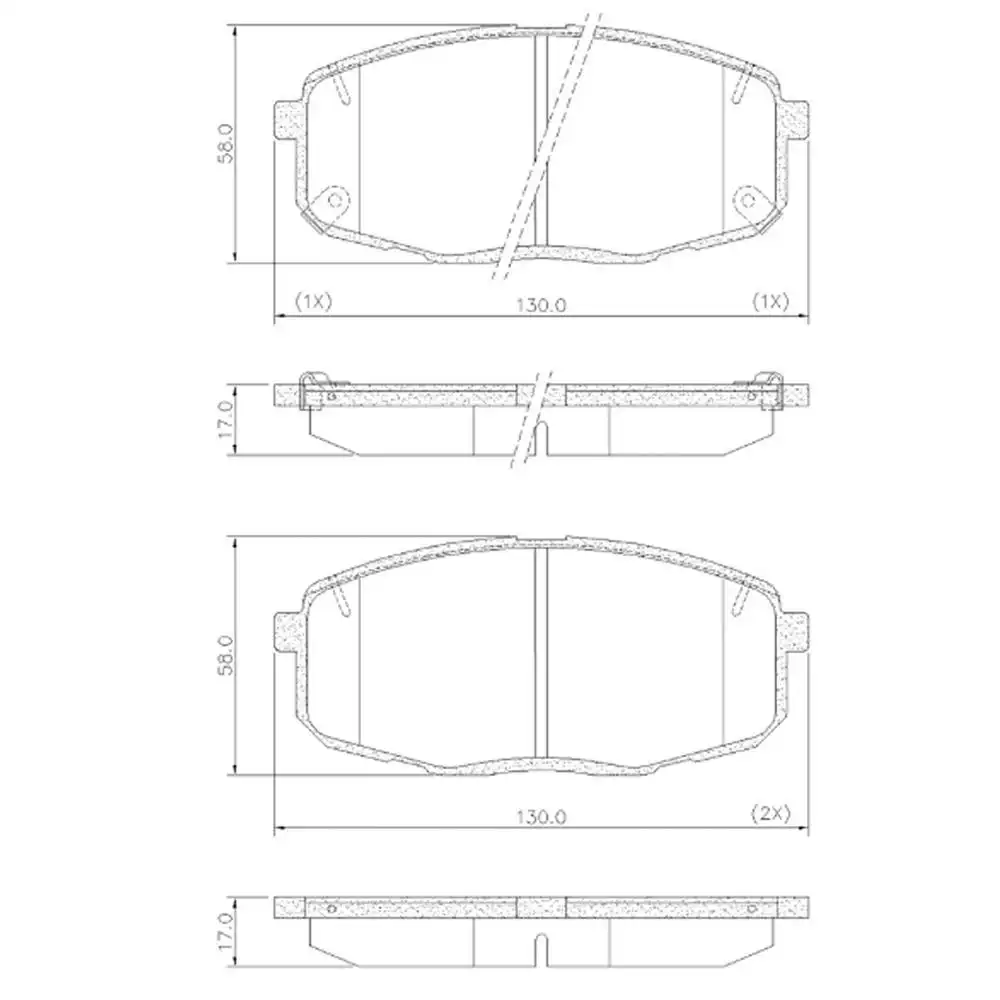 PASTILHA FREIO DIANTEIRA CRETA 1.6 2.0 2017 A 2021 CERAMICA