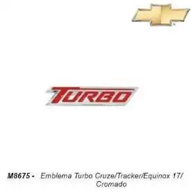EMBLEMA TURBO CRUZE TRACKER EQUINOX 2017/ CROMADO