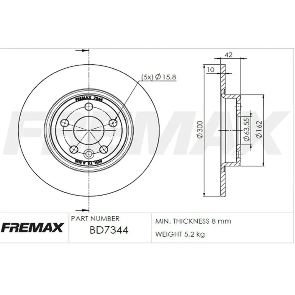 DISCO FREIO TRASEIRO LAND ROVER DISCOVERY 2.0 2015 A 2017