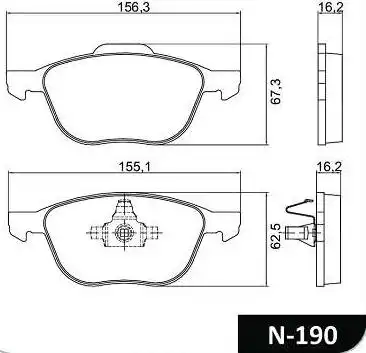 PASTILHA FREIO DIANTEIRA FOCUS 1.6 2.0 2009 A 2019