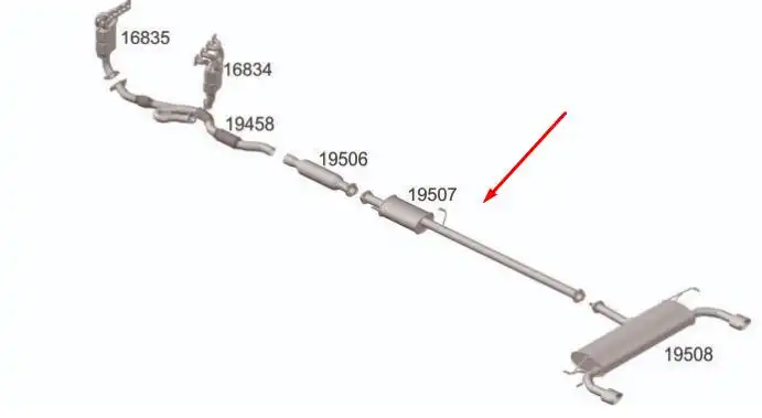 SILENCIOSO INTERMEDIARIO HYUNDAI TUCSON 2.7 V6 2005 A 2010