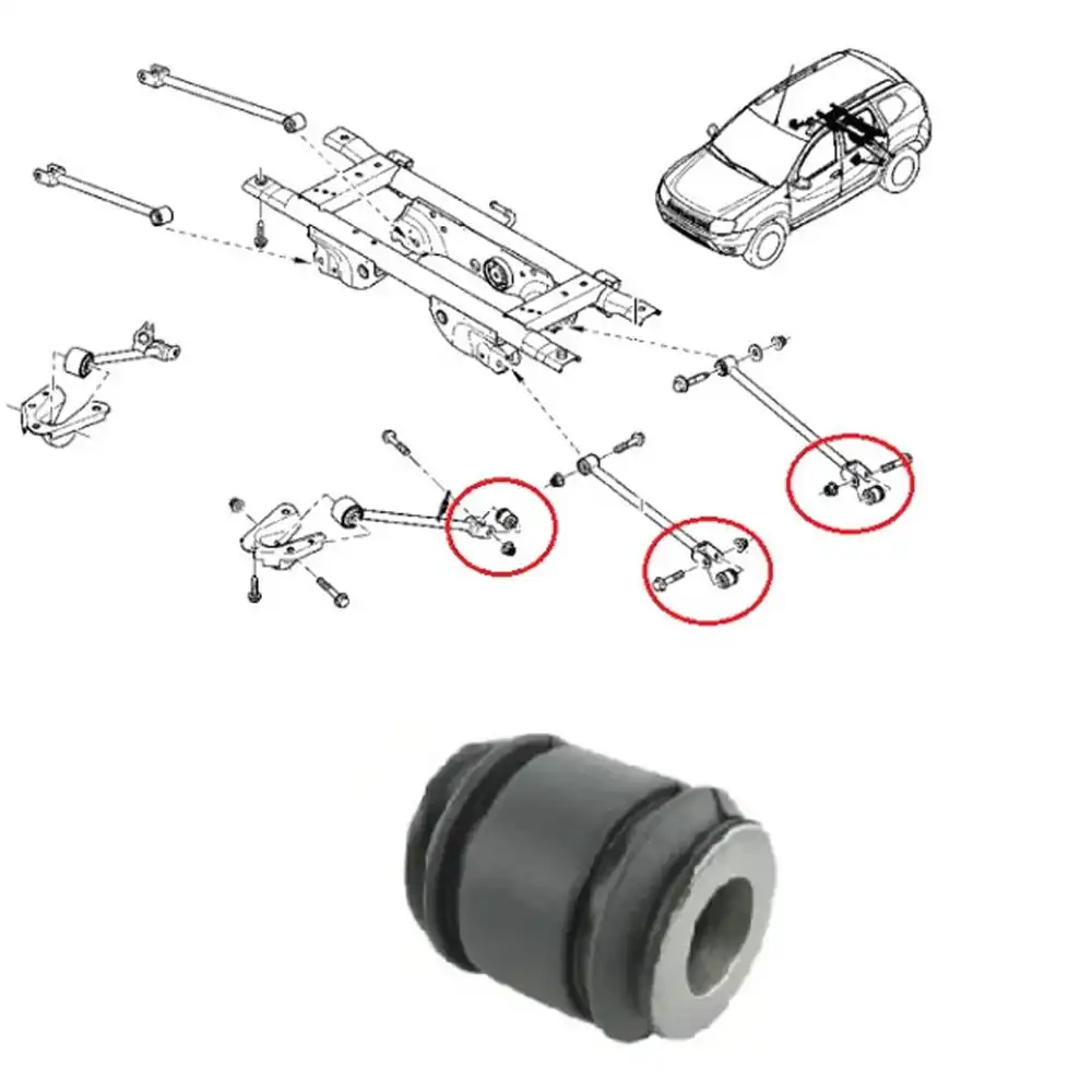 BUCHA BRACO AUX TRAS RENAULT DUSTER 2.0 4X4 2012 A 2021