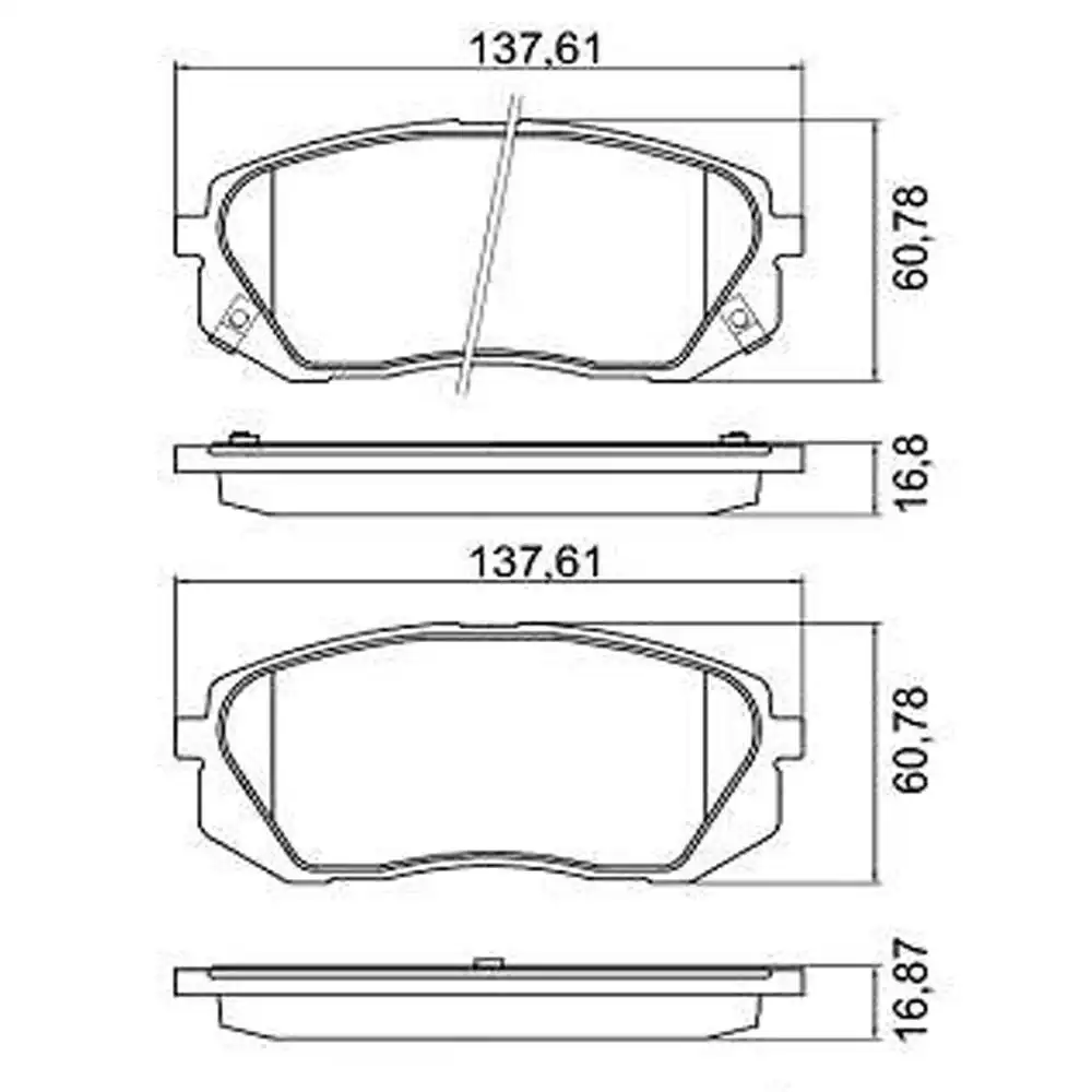 PASTILHA FREIO DIANTEIRA HYUNDAI IX35 2.0 16V 2010/