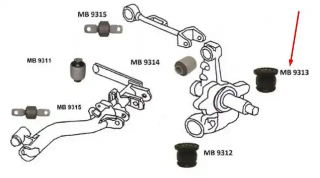 BUCHA BRACO AUX HONDA CIVIC 01/06 (INFERIOR) FURO 14MM