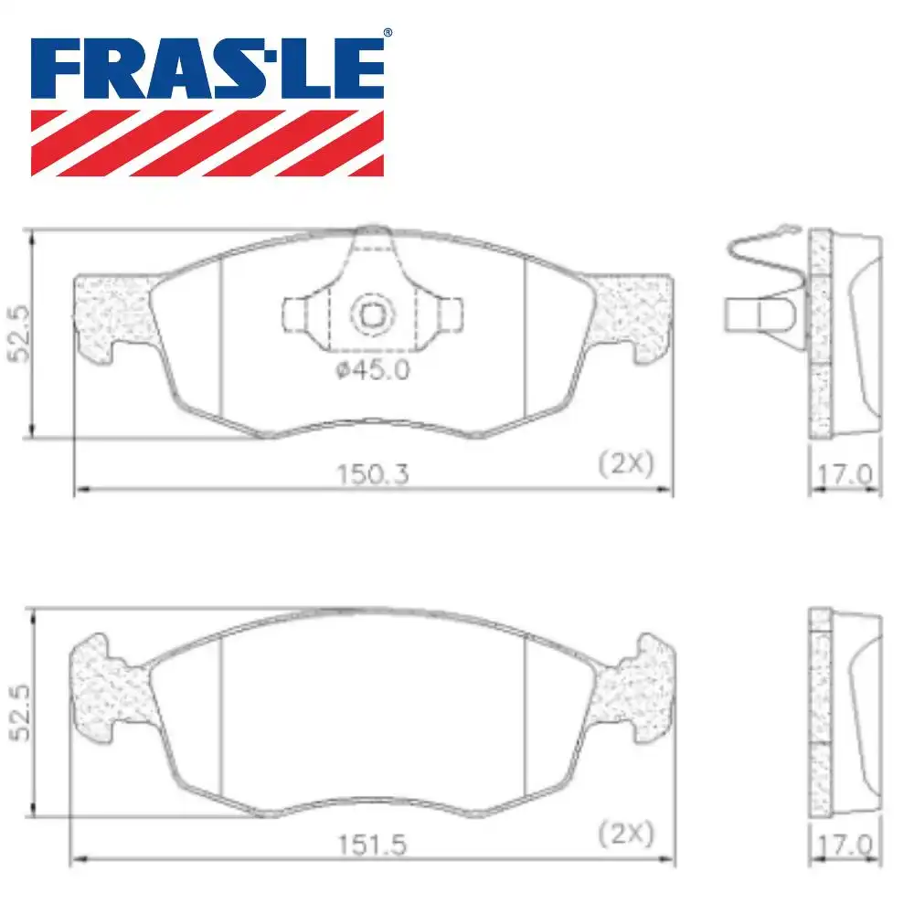 PASTILHA FREIO DIANTEIRA FIAT DOBLO 1.4 1.8 2009/