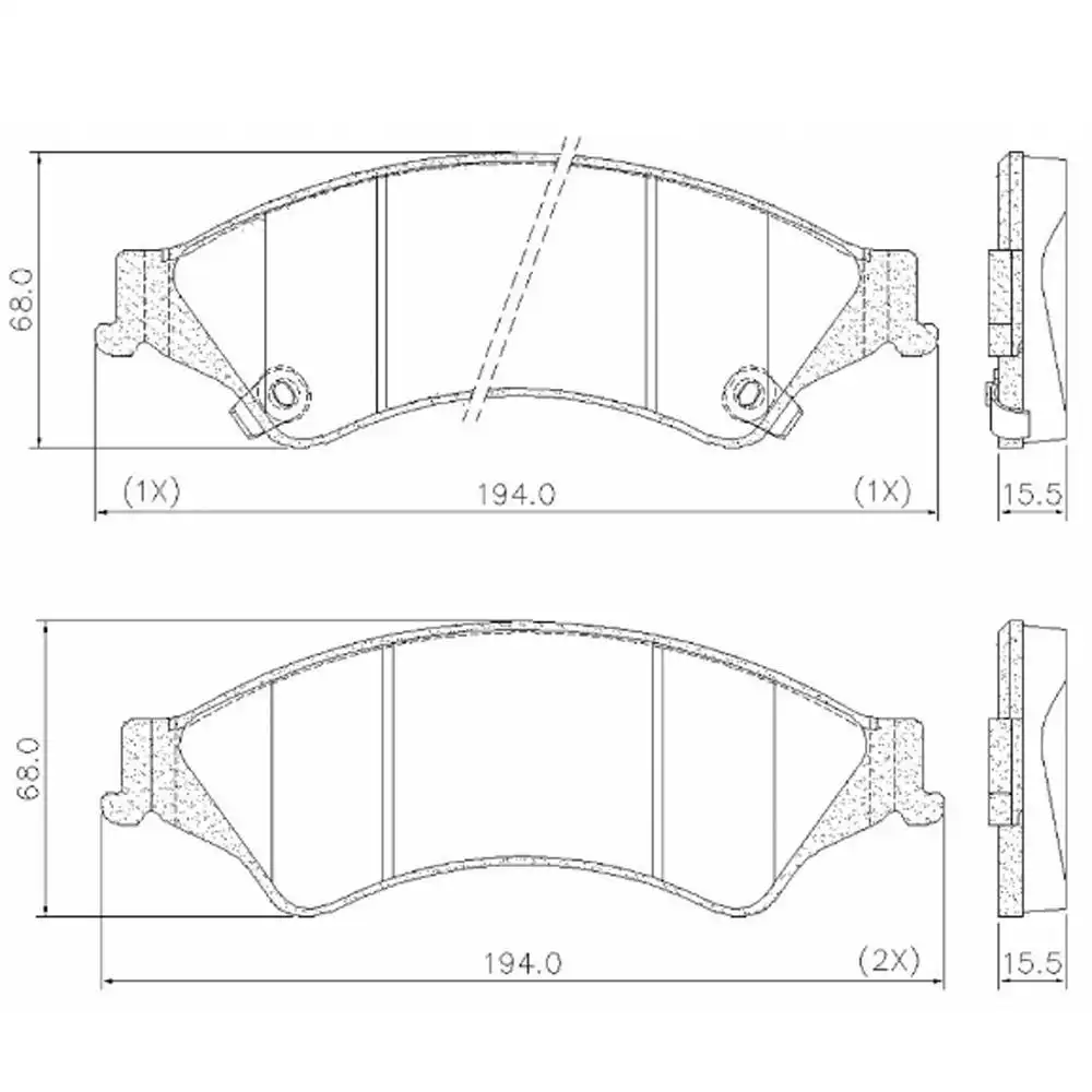 PASTILHA FREIO DIANTEIRA RANGER 2.2 2.5 3.2 2013/
