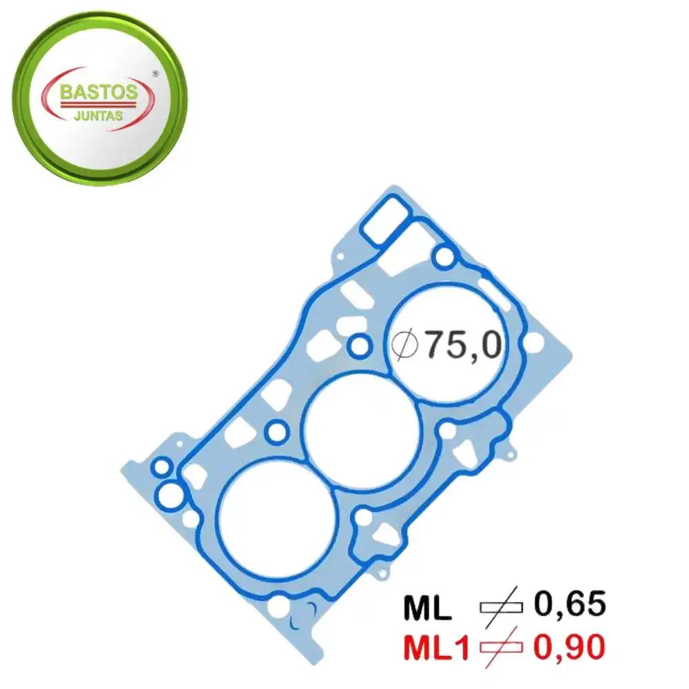 JUNTA CABECOTE GOL G7 1.0 12V  2016 A 2023 FIBRA 0,90MM