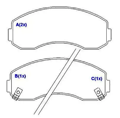PASTILHA FREIO DIANTEIRA BONGO K-2500 2.5T 2008/