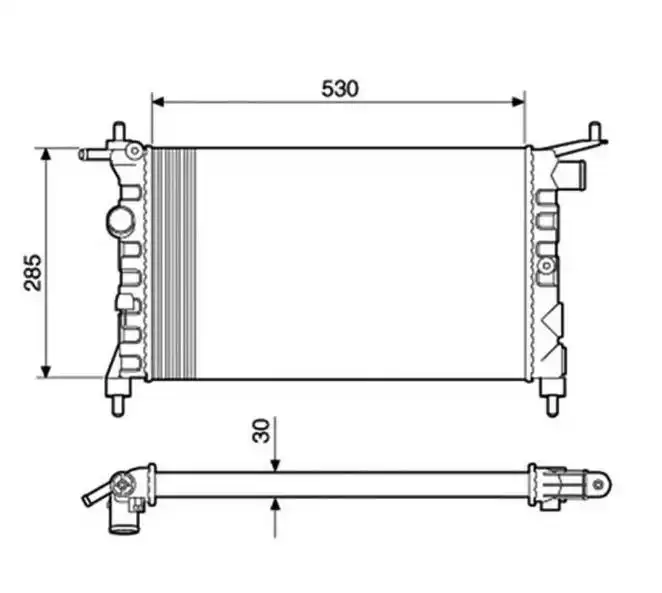 RADIADOR CORSA 1994 A 2002 SEM AR CONDICIONADO