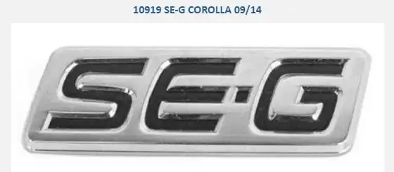 EMBLEMA SE-G TOYOTA COROLLA 09/14