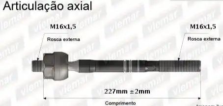 BARRA AXIAL A4 95/ A6 98/ A8 94/ S4 98/ S699