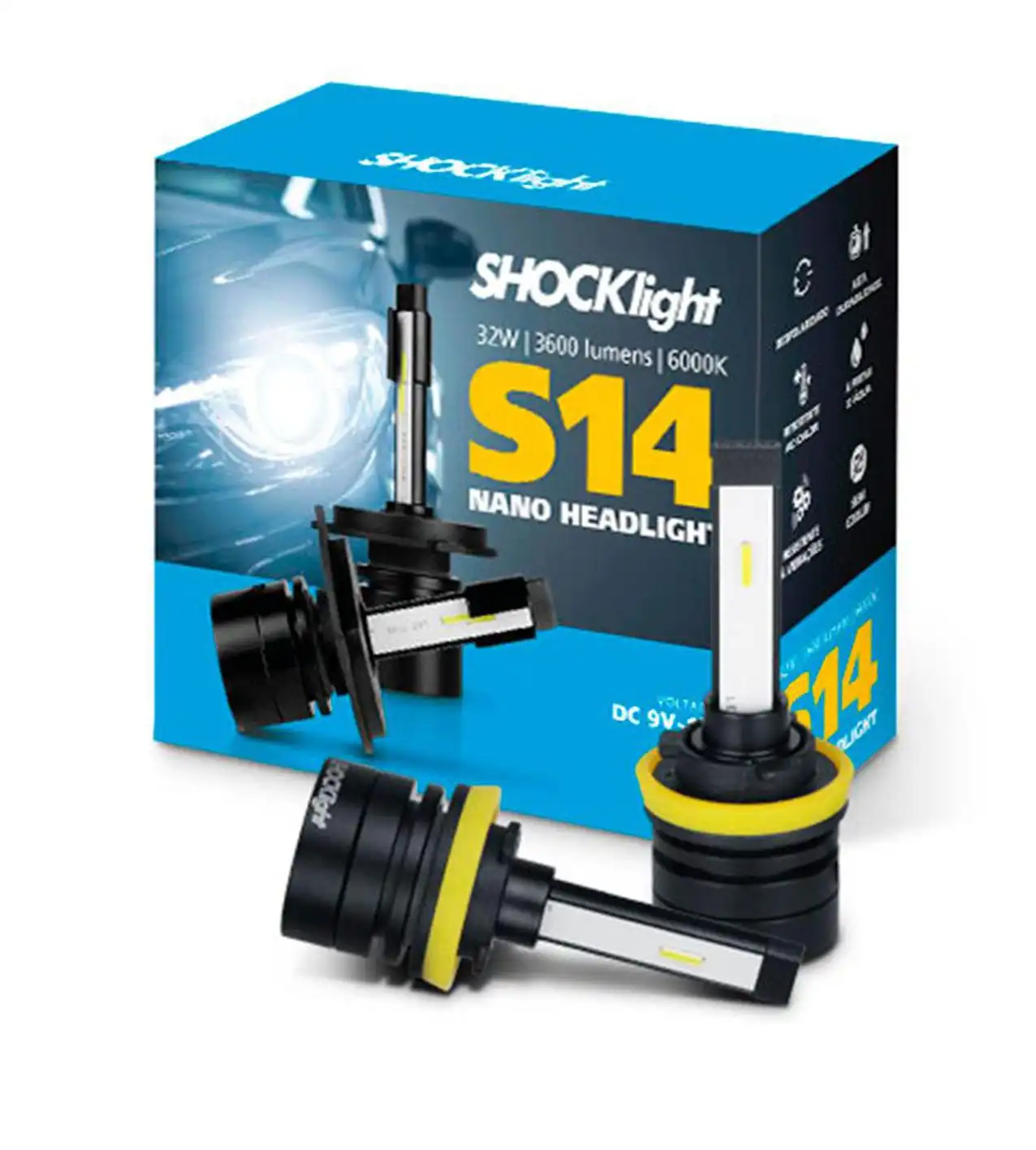 LAMPADA SUPER LED H-8 H-9 H-11 H-16 6000K