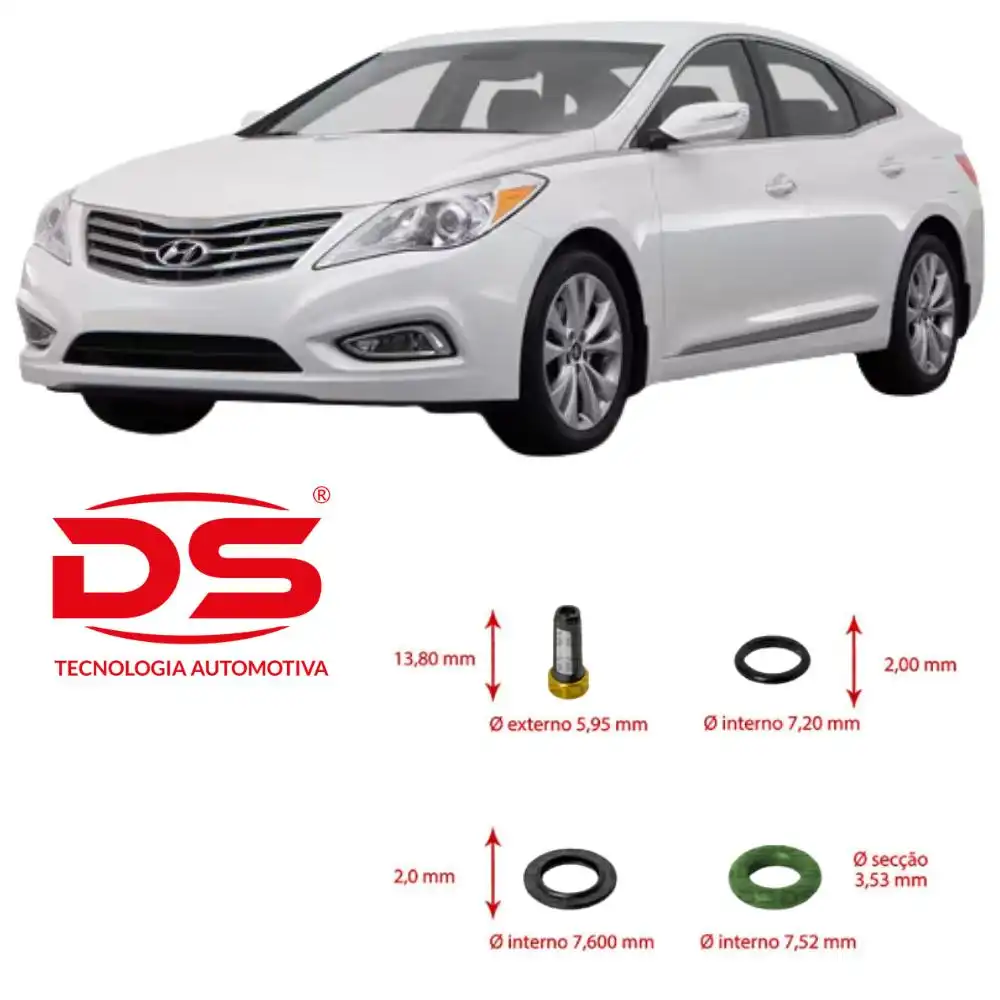 REPARO P/ BICO INJETOR HYUNDAI AZERA 3.0 24V 2012 A 2017