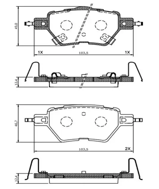 PASTILHA FREIO TRASEIRA BYD SONG PLUS 2022 ACIMA
