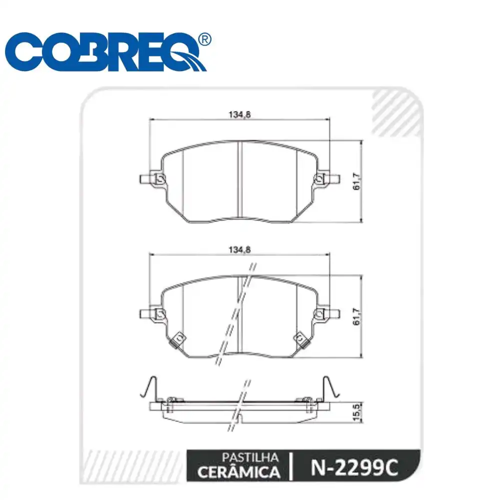PASTILHA FREIO DIANTEIRA HAVAL H6 HEV 2019 ACIMA CERAMICA