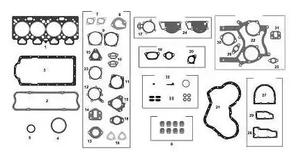 JUNTA MOTOR MWM F-350 3.9 8V PERKINS 4236 1960 A 1977