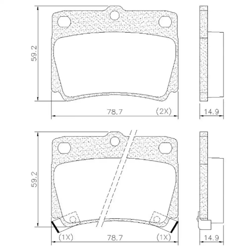 PASTILHA FREIO TRASEIRA MITSUBISHI PAJERO DAKAR 2010/
