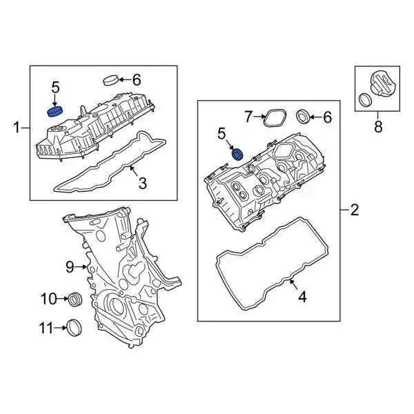 ANEL VEDACAO TAMPA VALVULA FORD EDGE 3.5 2008 A 2016