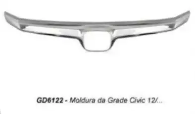 MOLDURA GRADE CIVIC 2012 EM DIANTE CROMADA