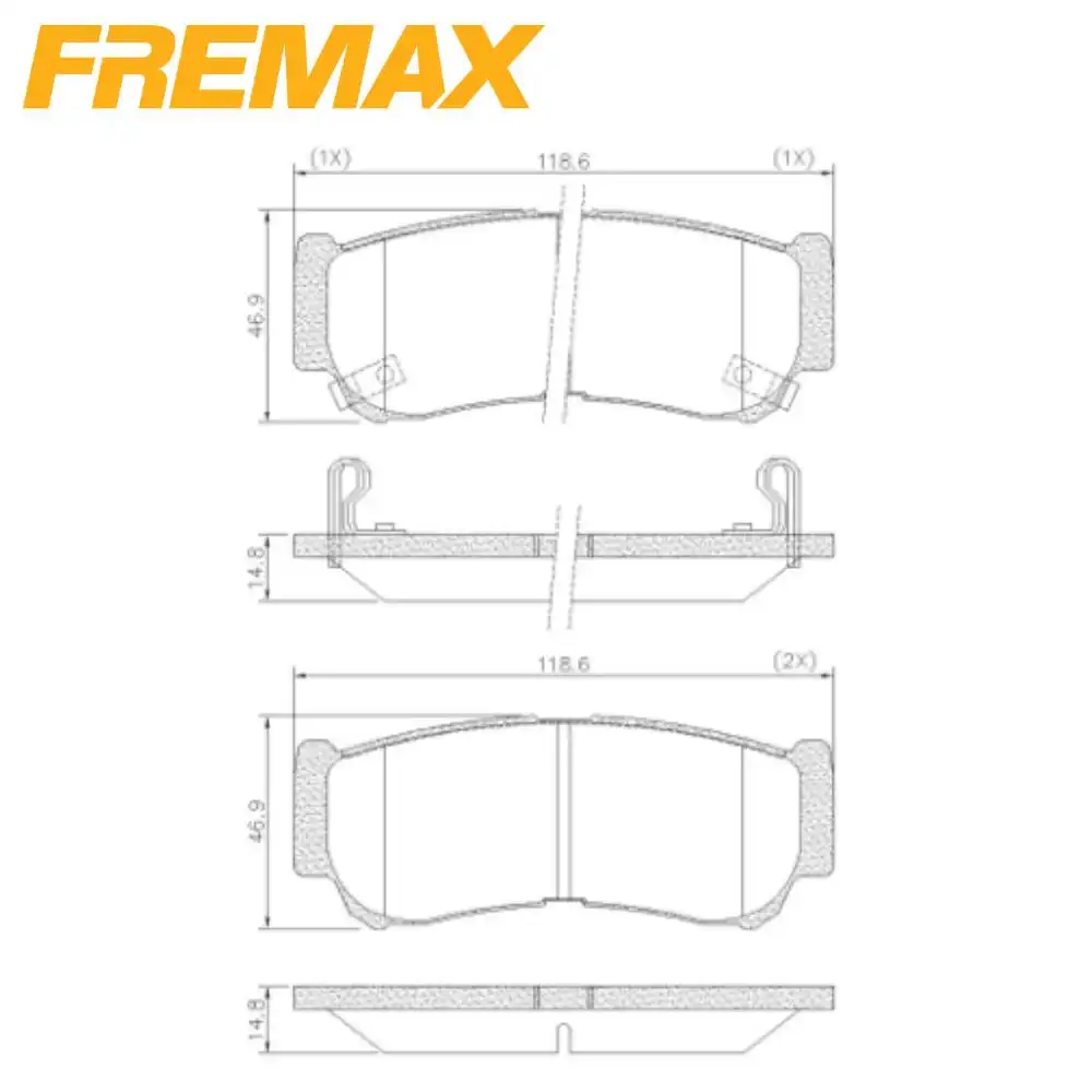 PASTILHA FREIO TRASEIRA HYUNDAI SANTA FE 2.7 V6 2007 A 2009