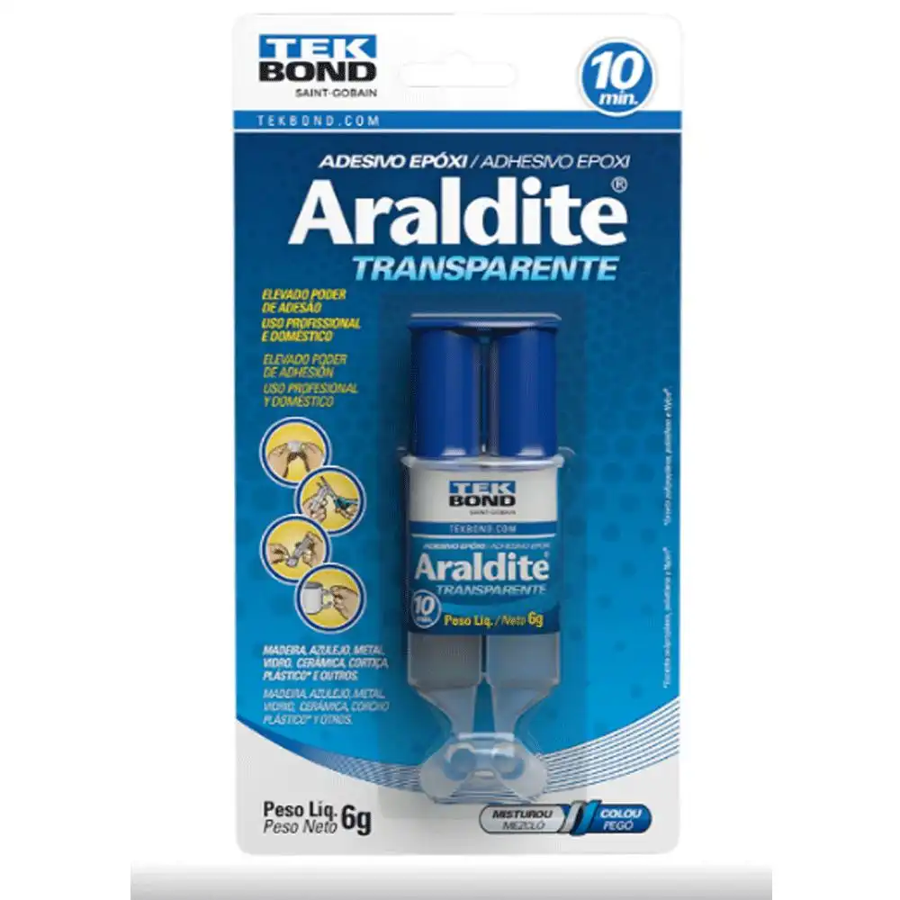 COLA EPOXI ARALDITE TRANSPARENTE 6G SERINGA