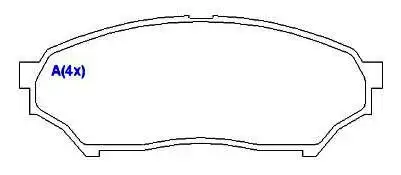 PASTILHA FREIO DIANTEIRA MITSUBISHI PAJERO TR4 2.0 16V 2001/