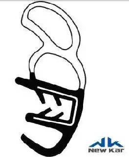 BORRACHA PORTA GOL 95/ CORSA,GOLF 96/ CELTA (C/ABA)