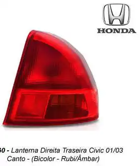 SINAL TRAS HONDA CIVIC 01/03 DIR (CANTO)