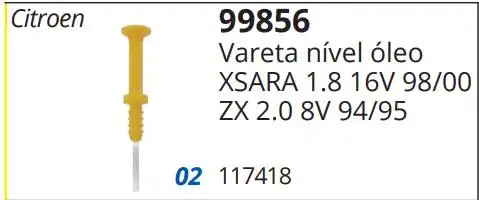 VARETA OLEO CITROEN BERLINGO XSARA 1.8