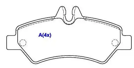 PASTILHA FREIO TRASEIRA SPRINTER 311 415 2012/