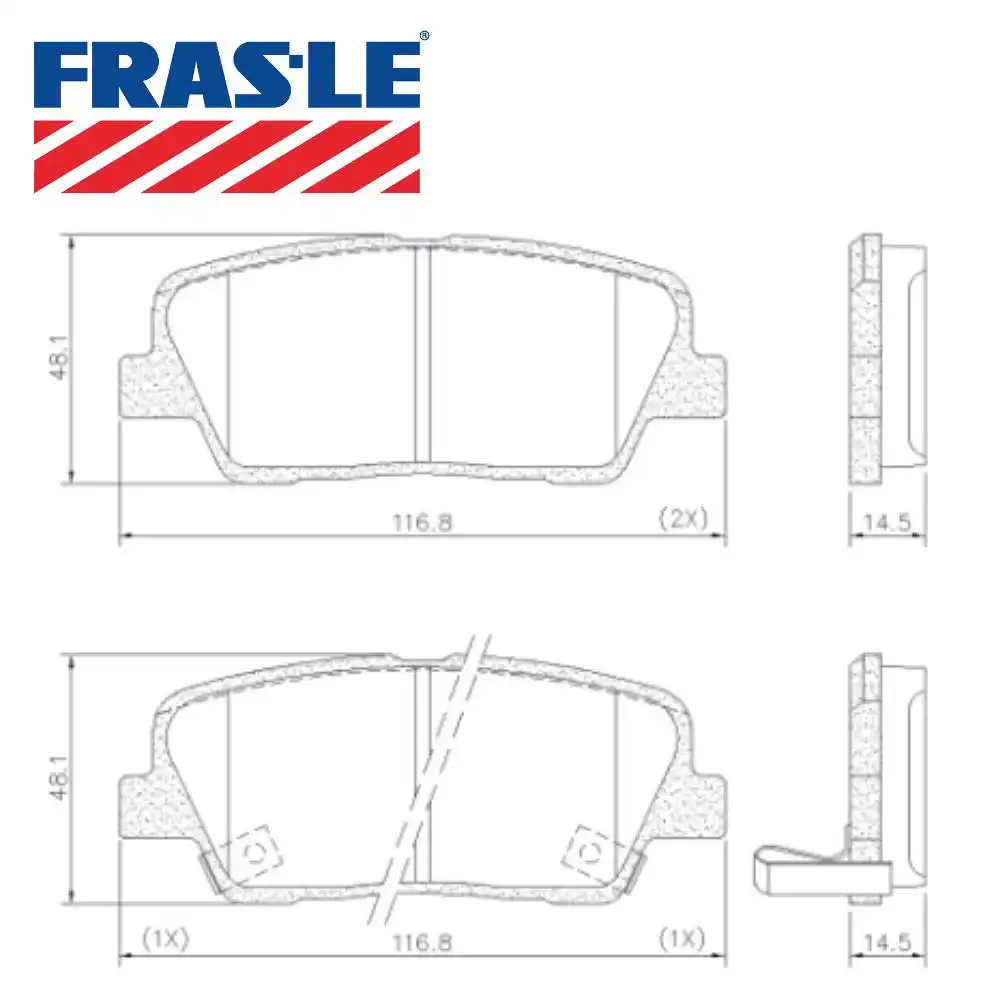 PASTILHA FREIO TRASEIRA SANTA FE 2.4 2.7 3.5 2010/
