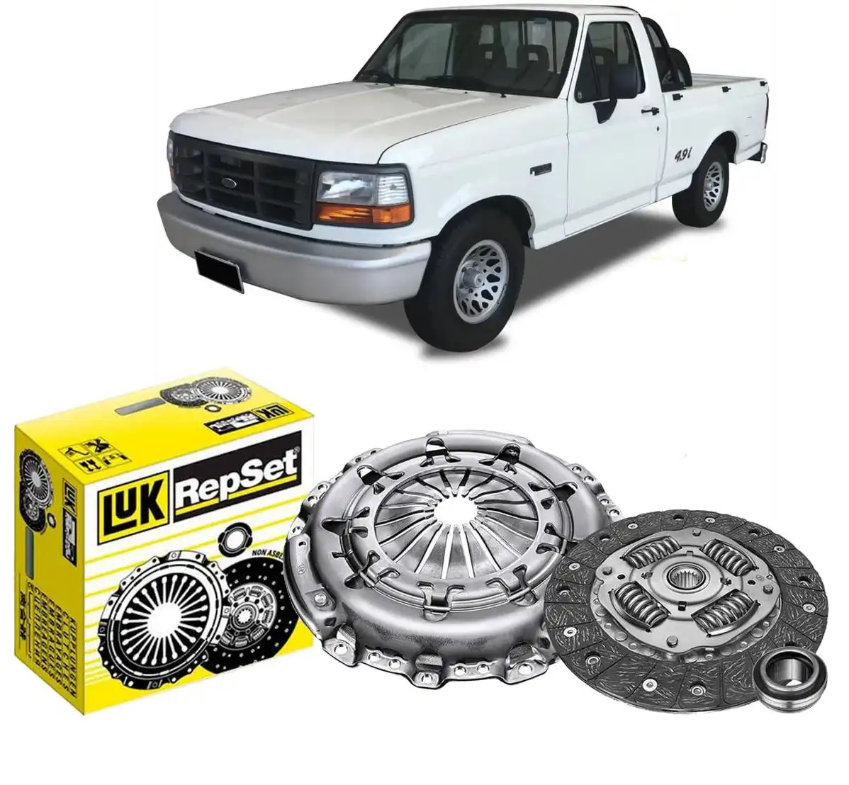 KIT EMBREAGEM F-1000 1992 A 1996 MWM COM ROLAMENTO