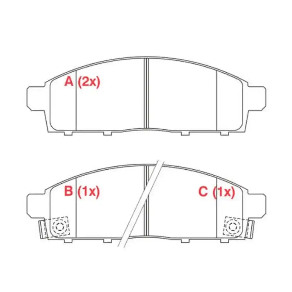 PASTILHA FREIO DIANTEIRA MITSUBISHI L-200 TRITON 2008/