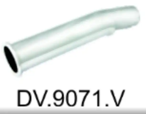 TUBO TERMINAL CROMADO FUSCA 1300 1500 CURVA VIROLADA