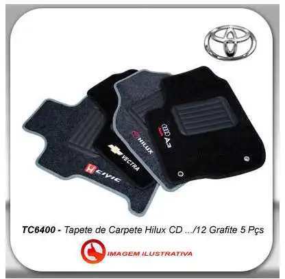 TAPETE TOYOTA HILUX SW4 05/12 GRAFITE