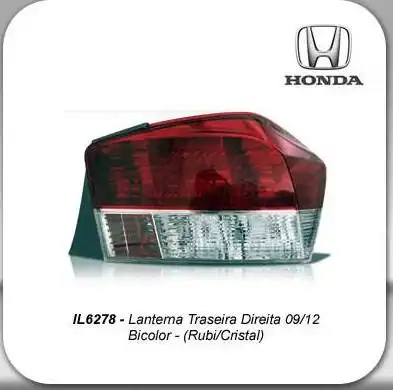 SINAL TRAS HONDA CITY 2009 A 2012 DIR