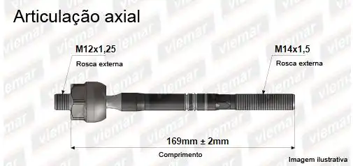 BARRA AXIAL HONDA CIVIC 91/00   HIDRAULICA (SETOR 12MM)