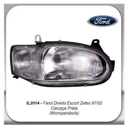 FAROL ESCORT ZETEC 97/ DIR CARCACA PRETA