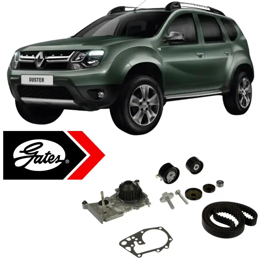 KIT CORREIA DENTADA DUSTER 1.6 2011 A 2016 COM BOMBA DAGUA