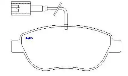 PASTILHA FREIO DIANTEIRA FIAT STILO 1.8 8V 2003/ SISTEMA BOS