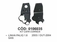 PROTETOR CORREIA COM FIAT PALIO 1.8 8V 2003 A 2004
