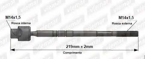 BARRA AXIAL FIAT UNO 92/13 FEMEA