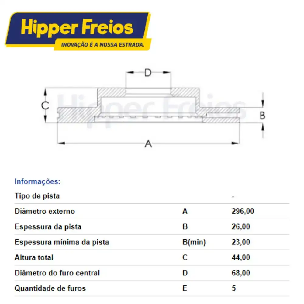 DISCO FREIO DIANTEIRO KICKS 1.0 TURBO 2026 ACIMA VENTILADO