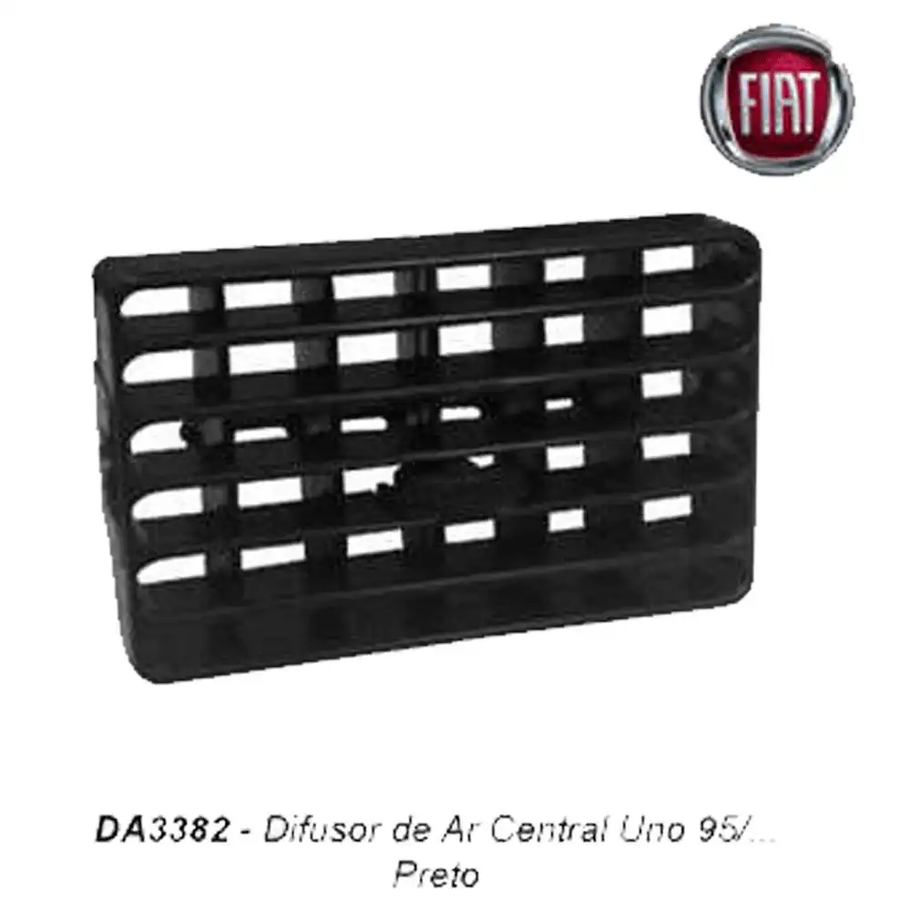 GRADE VENT FIAT UNO 1995 A 2010 (CENTRAL) PRETO