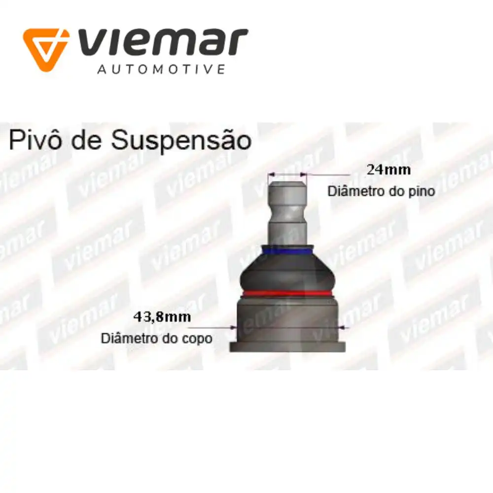 PIVO RENAULT MASTER 2008 A 2012 INFERIOR SOB MEDIDA 43,8MM