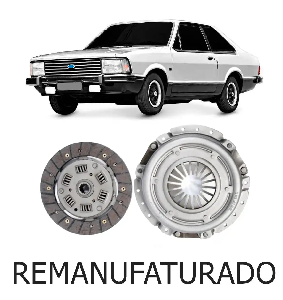 KIT EMBREAGEM CORCEL 2 1978/ SEM ROLAMENTO REMANUFATURADO
