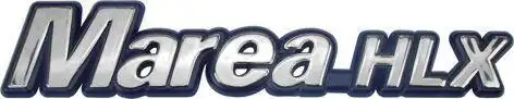 EMBLEMA FIAT MAREA MAREA HLX CROMADO FUNDO AZUL