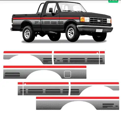 FAIXA LATERAL F-1000 SS 93  PRATA (CAB SIMPLES)