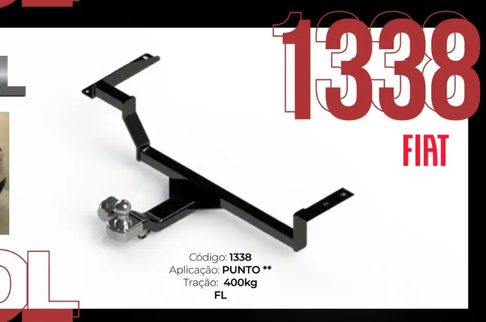 ENGATE REBOQUE FIAT PUNTO COMPLETO